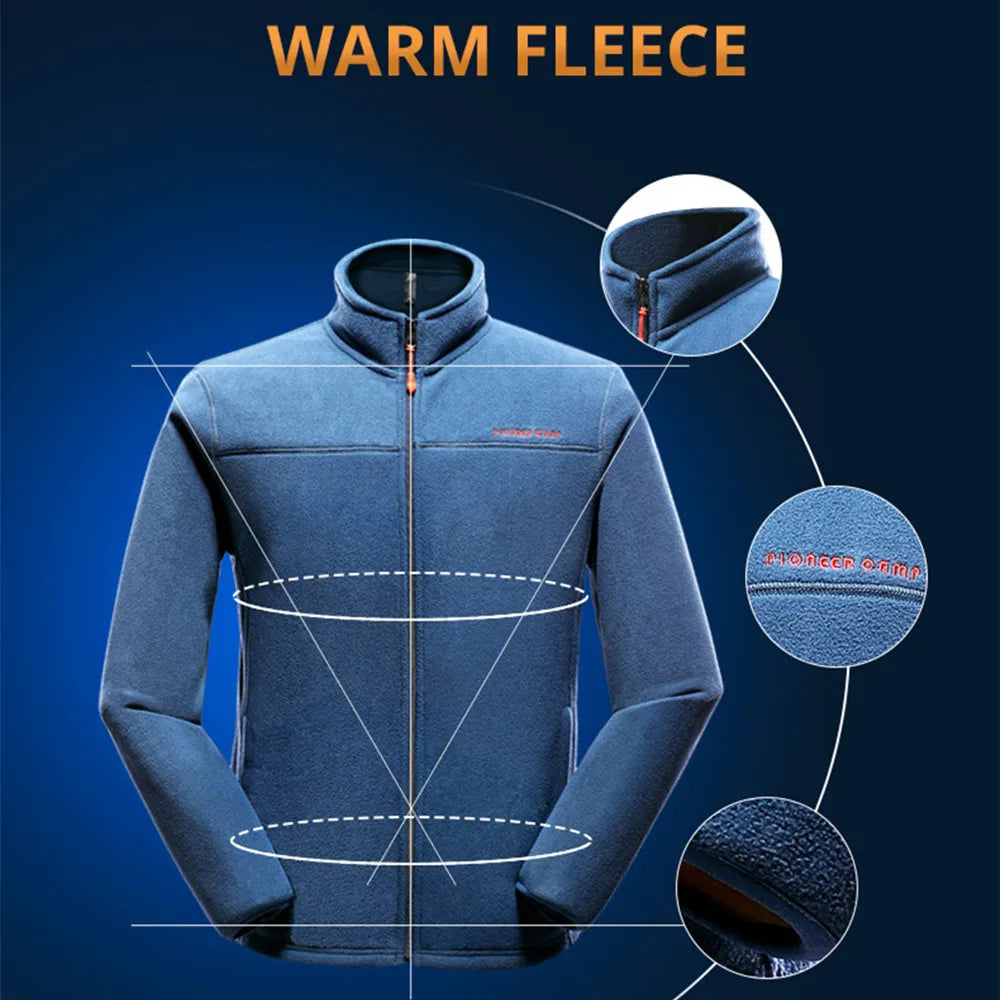 Pioneer Camp Warm Fleece Hoodies Men Brand-Clothing