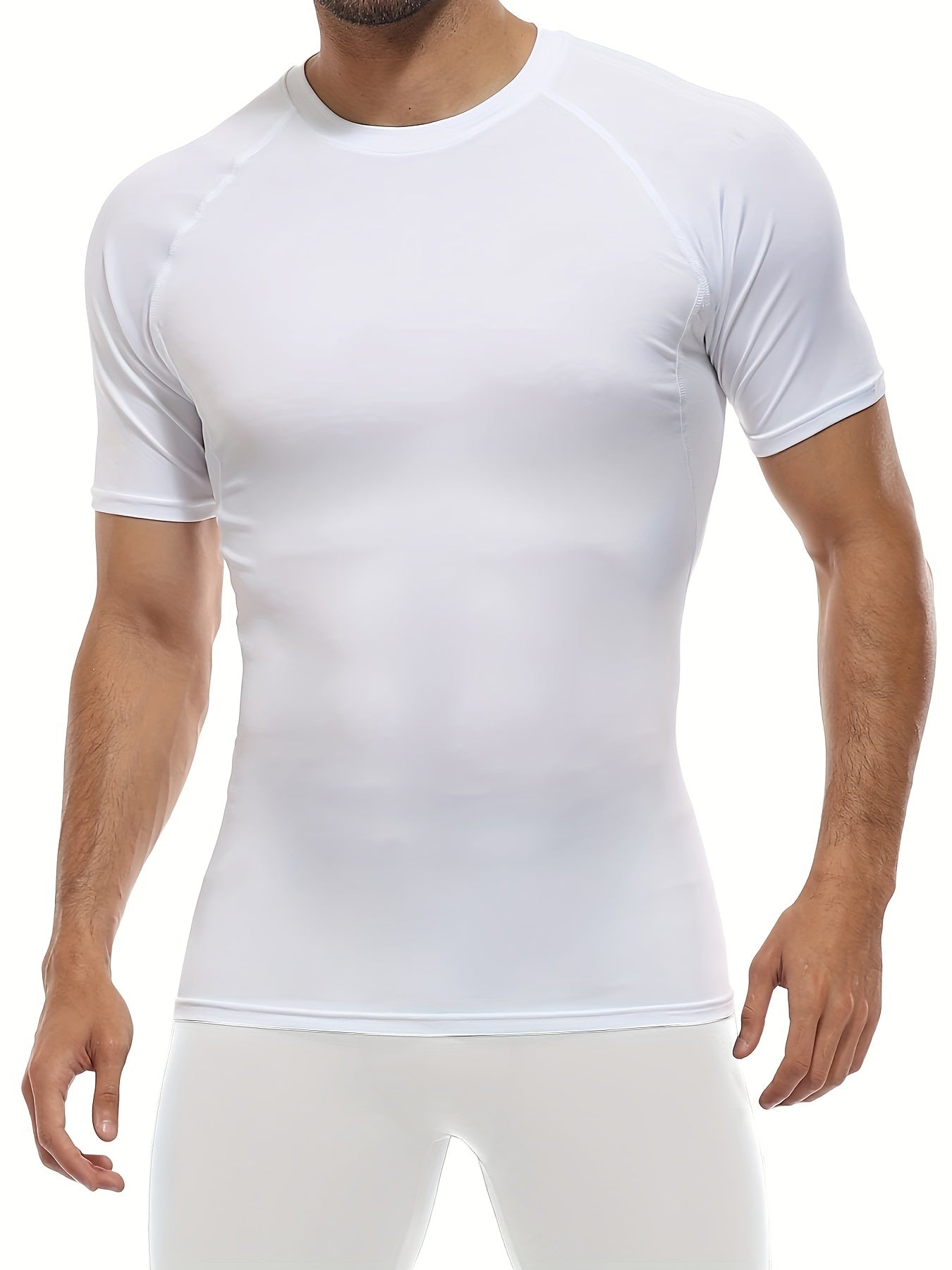 Mens Compression Workout Tshirt Set for Outdoor Sports