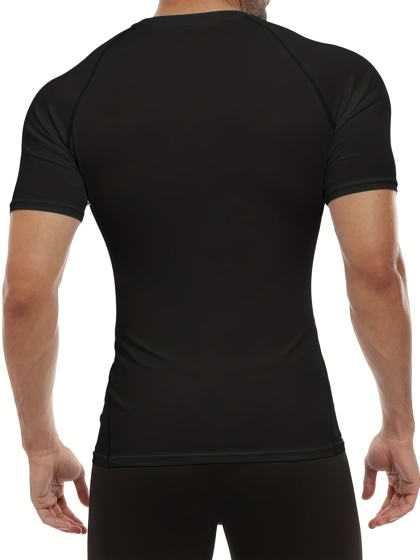 Mens Compression Workout Tshirt Set for Outdoor Sports