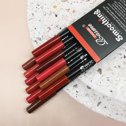 Long-Lasting Lip Liner Pencils , 12 pcs