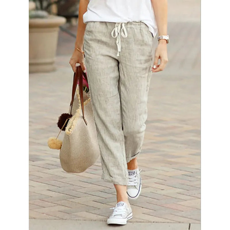 Elastic Waist Casual Pants Female Loose Fashion