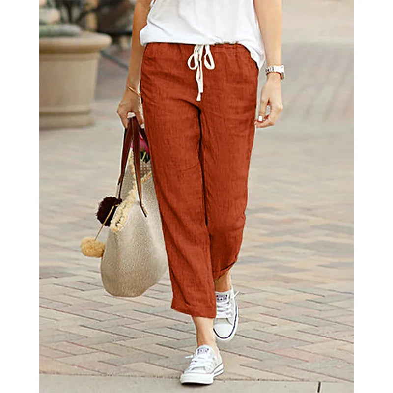 Elastic Waist Casual Pants Female Loose Fashion