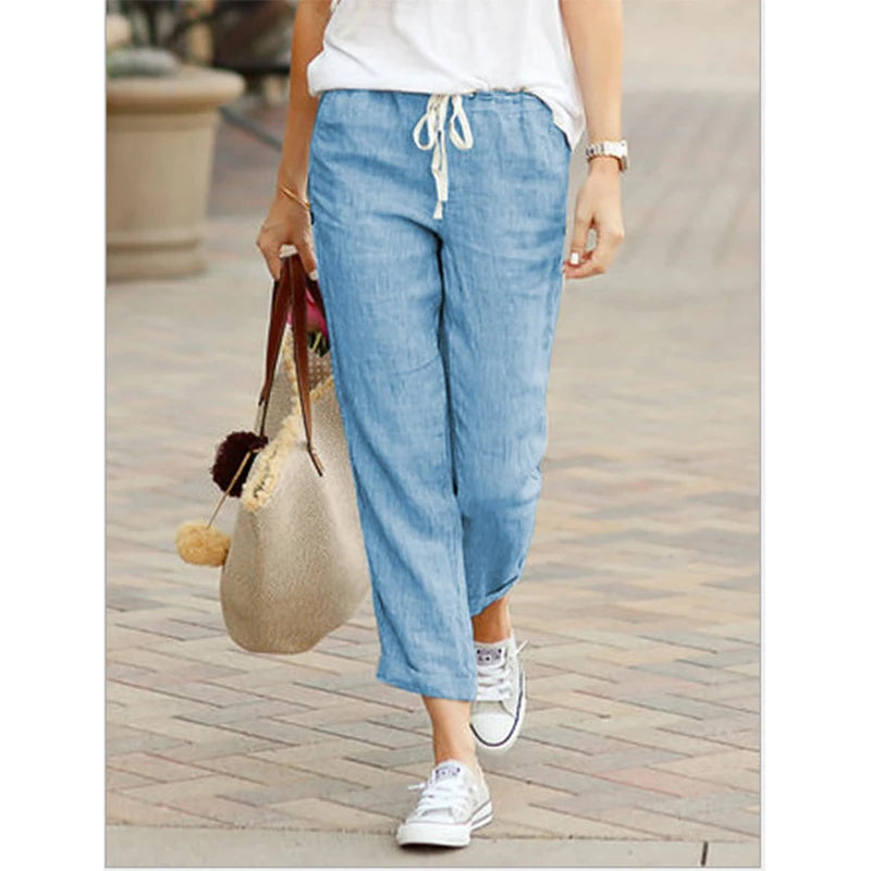 Elastic Waist Casual Pants Female Loose Fashion