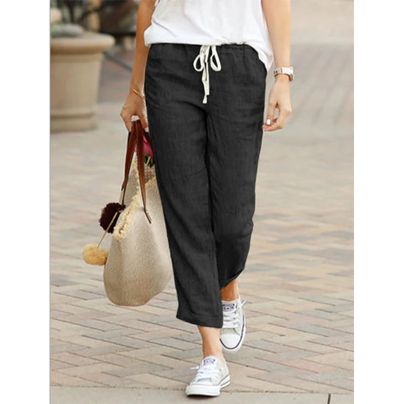 Elastic Waist Casual Pants Female Loose Fashion