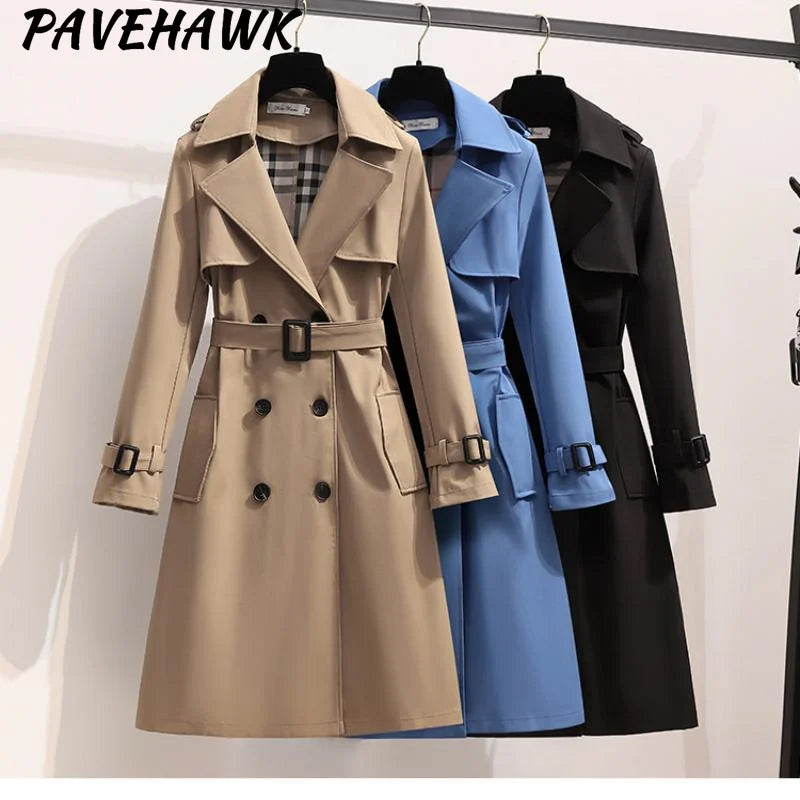 Women British Style Long Trench Coats