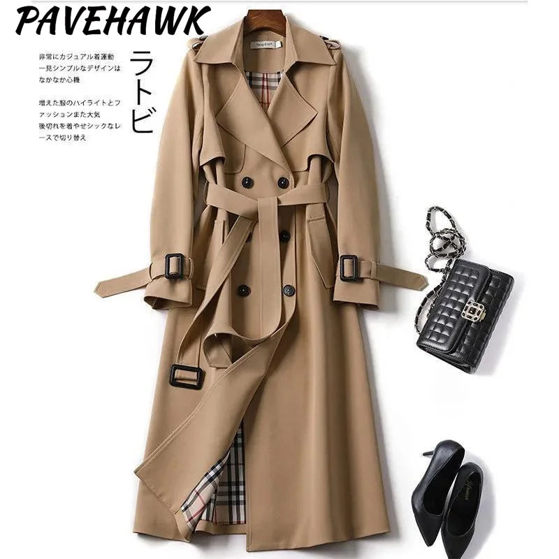 Women British Style Long Trench Coats