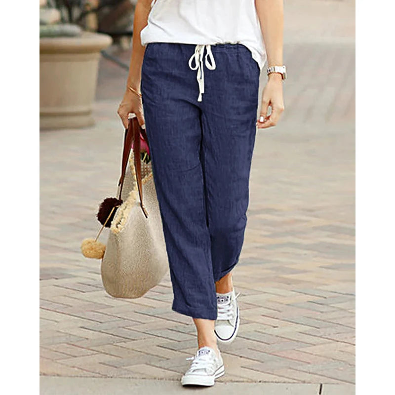 Elastic Waist Casual Pants Female Loose Fashion