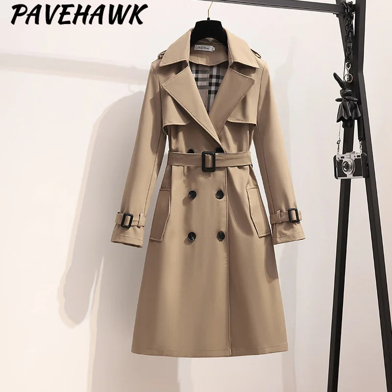 Women British Style Long Trench Coats