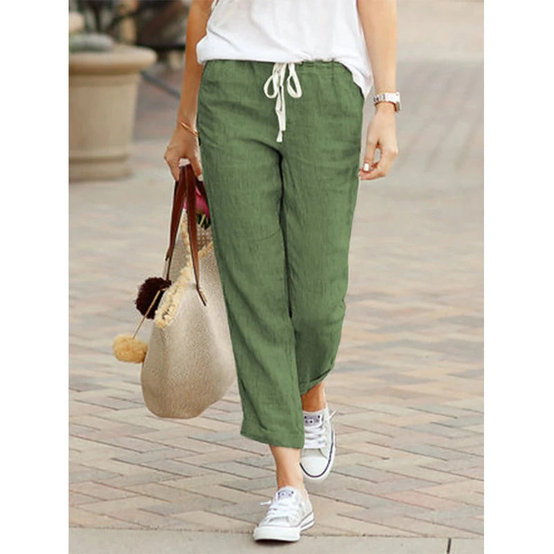 Elastic Waist Casual Pants Female Loose Fashion