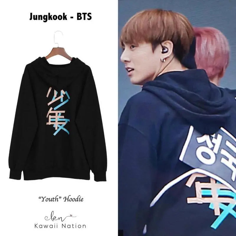 BTS Unisex Youth Hoodie Jacket