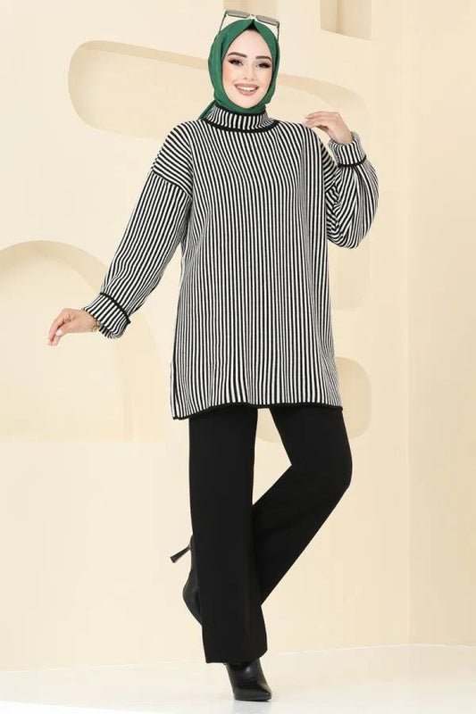 Two-Piece Striped Knit Set