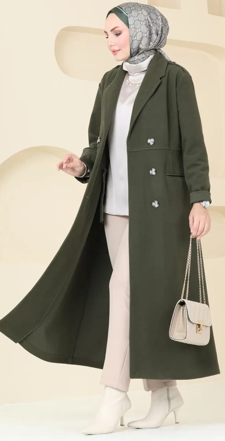 Epaulette Detailed Cashmere Coat