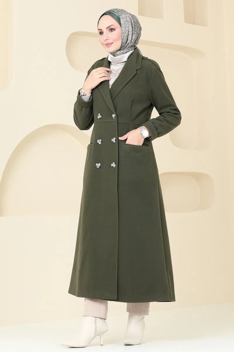 Epaulette Detailed Cashmere Coat