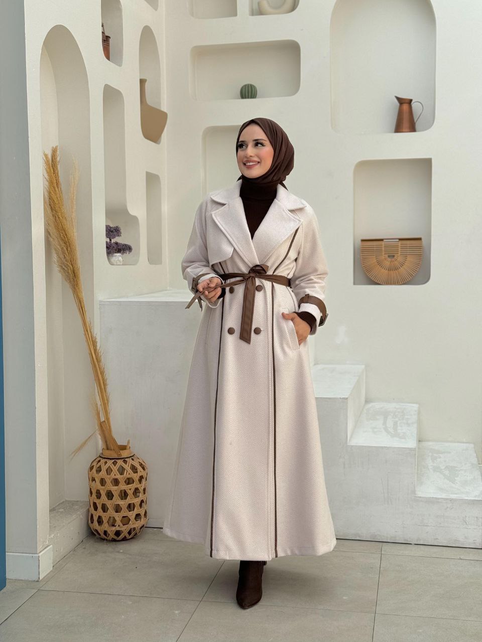 Luxurious Long Felt Coat