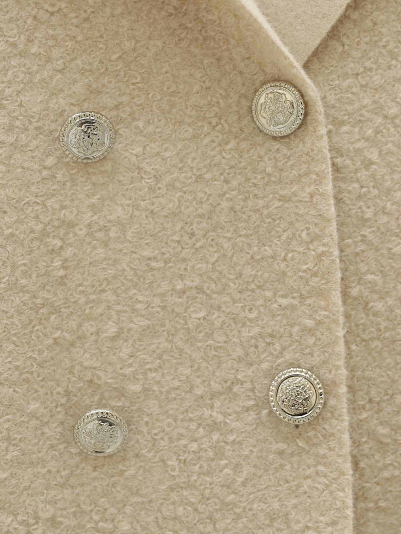 Buttoned Double Pocket Boucle Vest