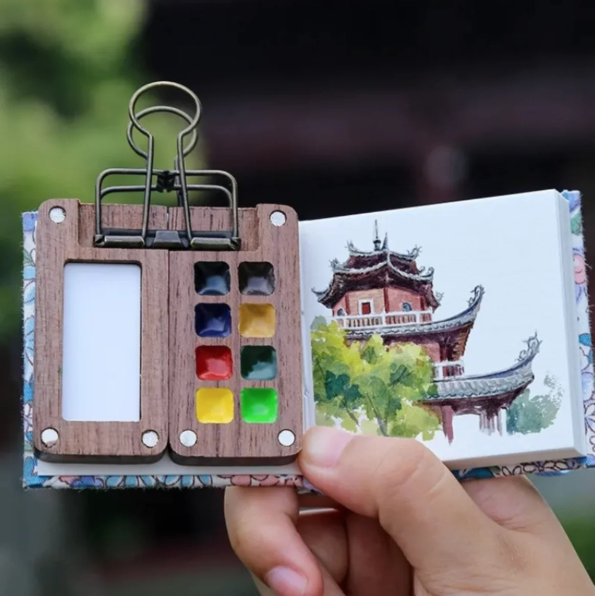 Portable 8-Color Watercolor Sketch Set