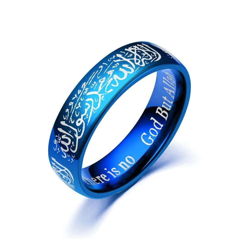 Titanium Steel Rings Islamic Arabis Written Rings