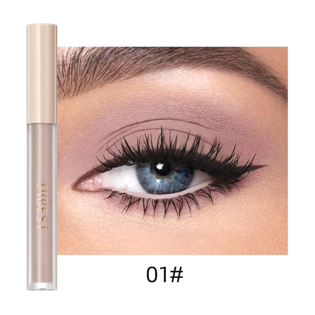 QIBEST 8 Color Matte Liquid Eyeshadow Stick Waterproof Long-Lasting Metallic Pigment Easy To Makeup Professional Eyeshadow Blush