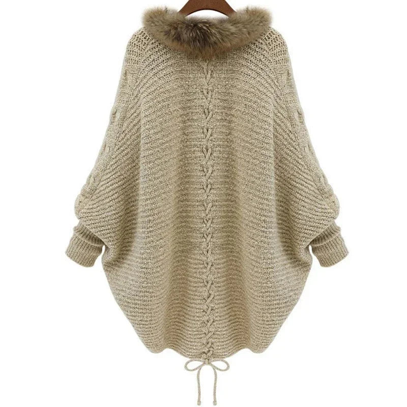 Thick Poncho Capes , Knitted Long Cardigan