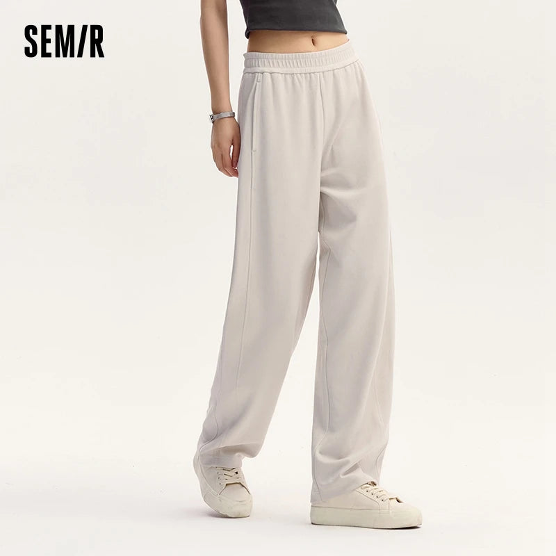 Semir Casual Pants Women Solid Color Versatile Black Trousers 2024 Autumn New Slimming Pants Sports Pants Banana Pants