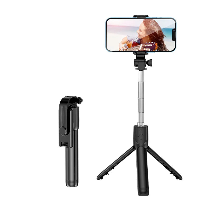 Wireless Selfie Stick Tripod Stand with Light Bluetooth Remote Extendable Tripod for iPhone Mobile Phone Tiktok Live Streaming