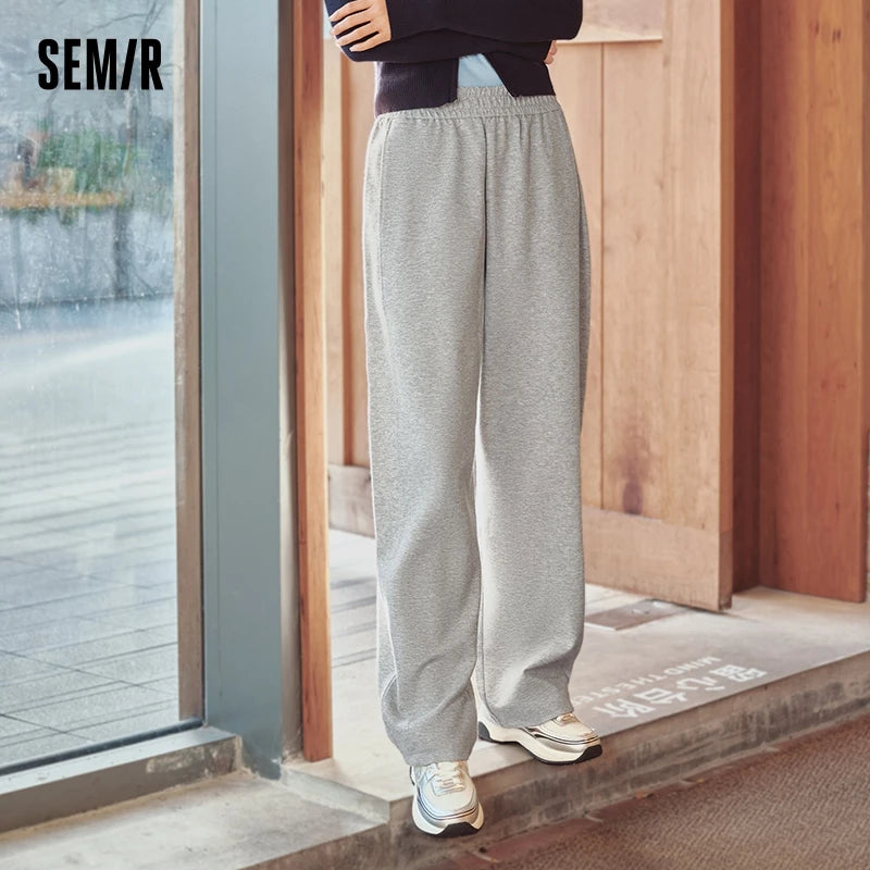 Semir Casual Pants Women Solid Color Versatile Black Trousers 2024 Autumn New Slimming Pants Sports Pants Banana Pants