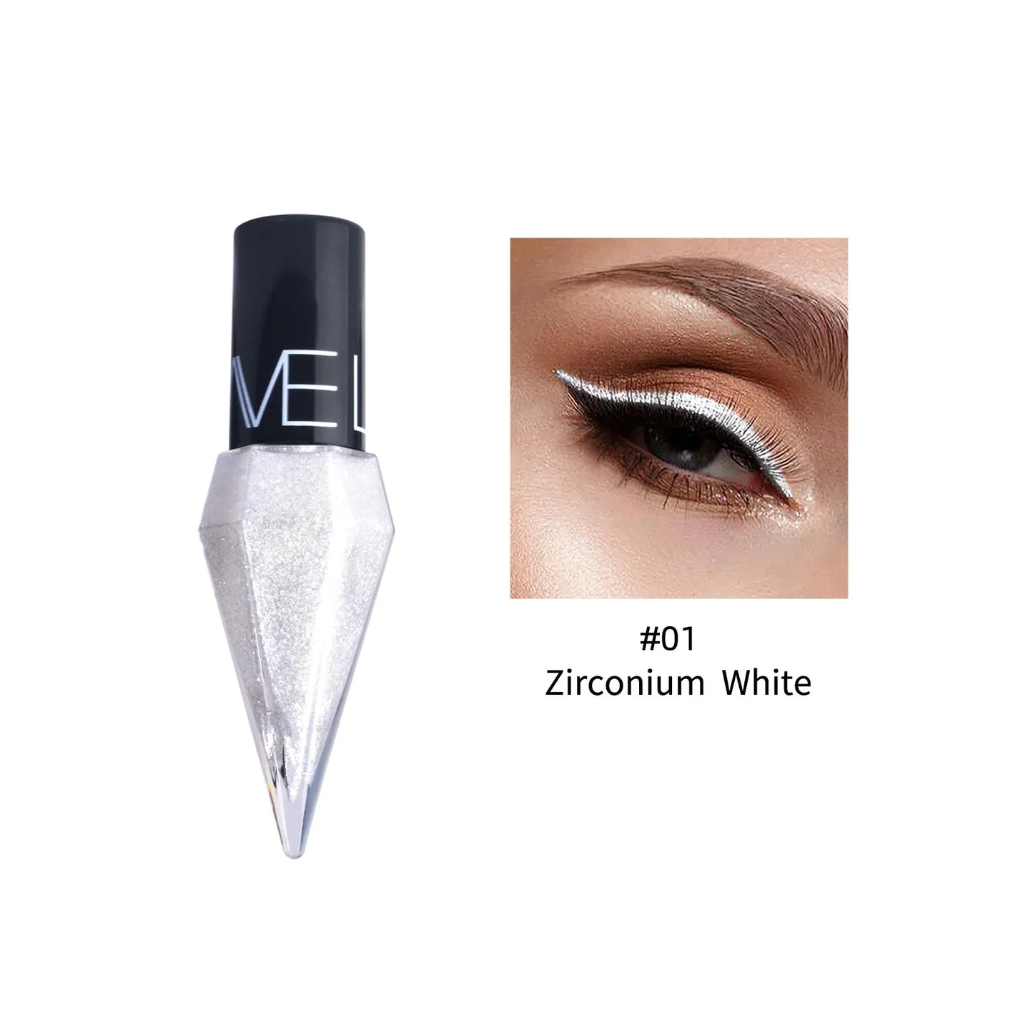 Waterproof Diamonds Eyeliner Eyeshadow Glitter Silver Rose Gold Color Shiny Sequins Eyeliner Eye Shadow Makeup Beauty Cosmetics