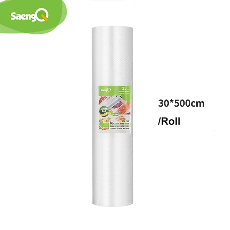 saengQ vacuum bags for food Vacuum Sealer Food Fresh Long Keeping 12+15+20+25+30cm*500cm Rolls/Lot bags for vacuum packer