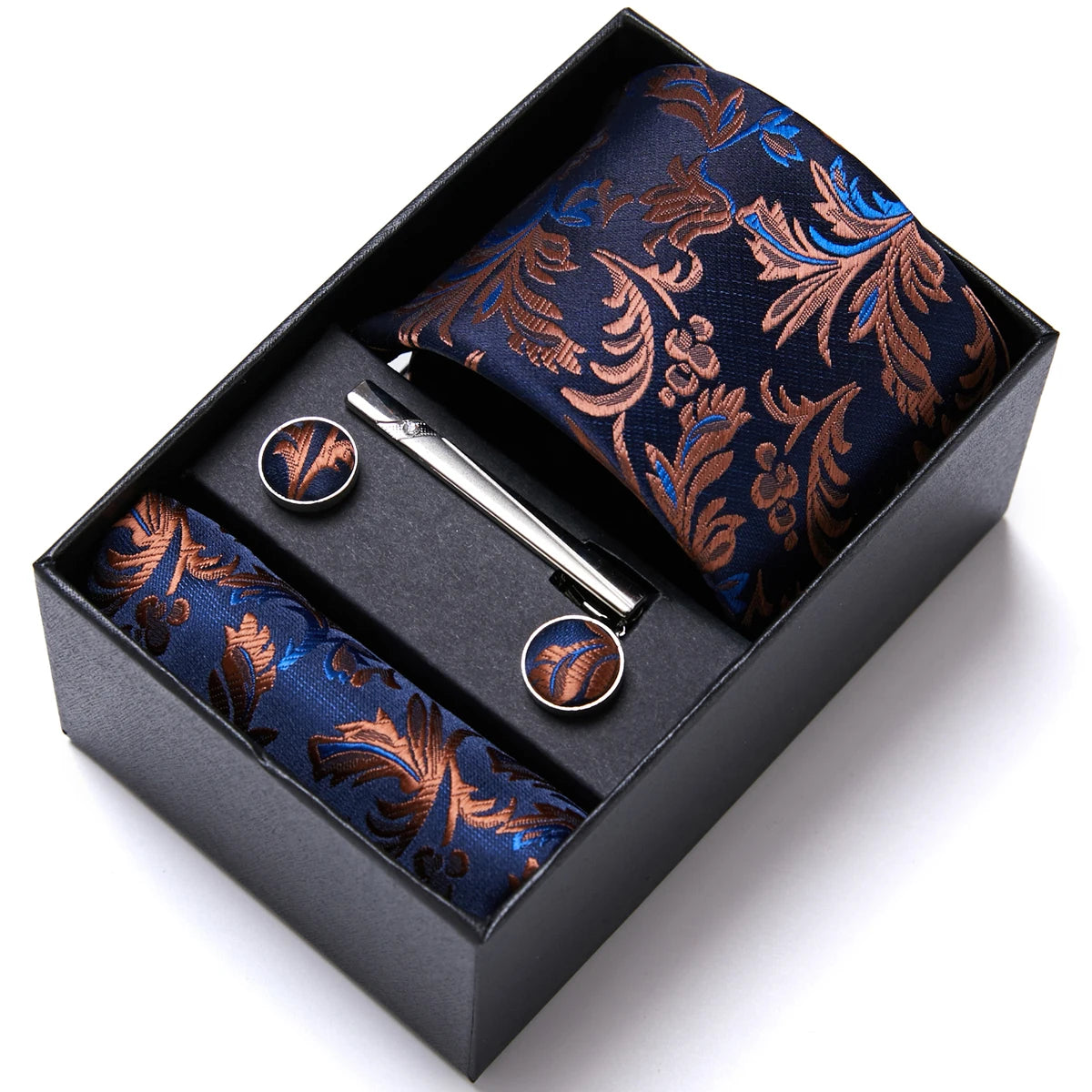 Top Quality Ties Hanky Cufflink Set In Gift Box