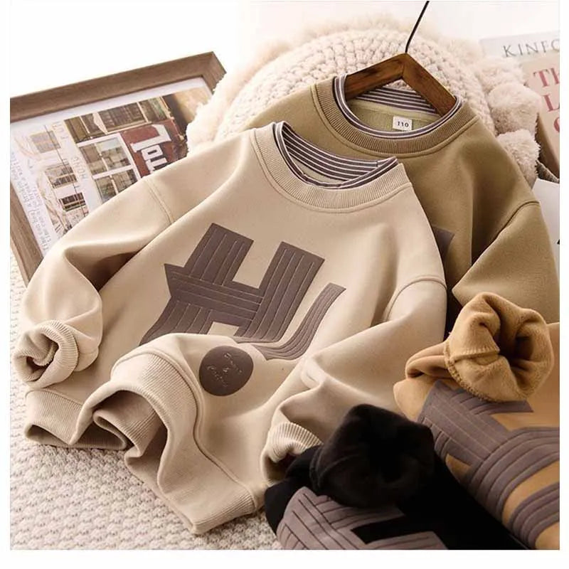 Fleece Casual Sweatshirts , 5-14 Years Old