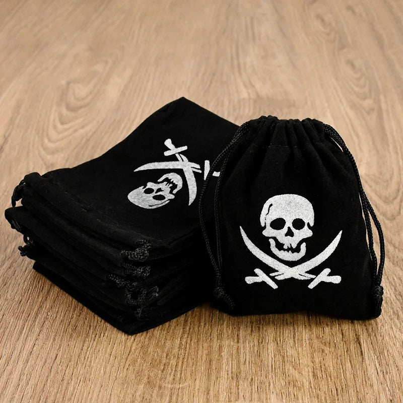 10Pcs Pirate Gift Bags Treasure Coin Pouch Kids Boy Halloween Birthday Party Decoration Supplies Small Candy Treat Bag for guest