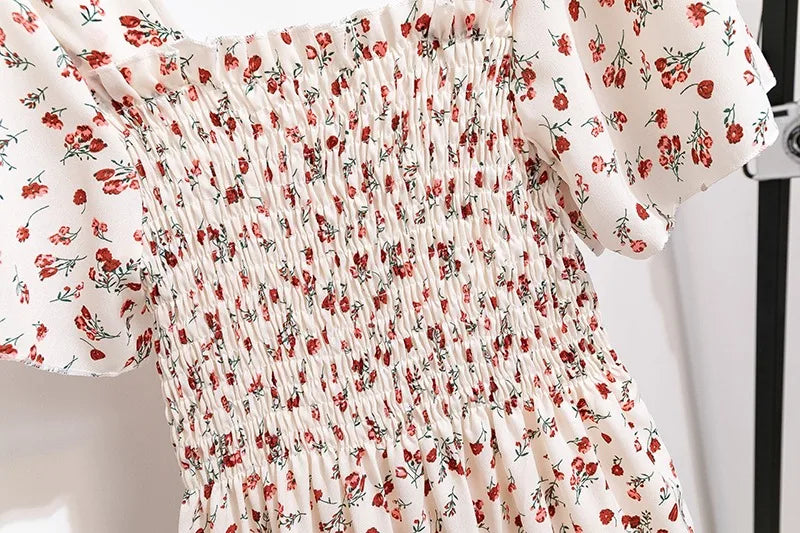 Spring Summer Chiffon Midi Dress