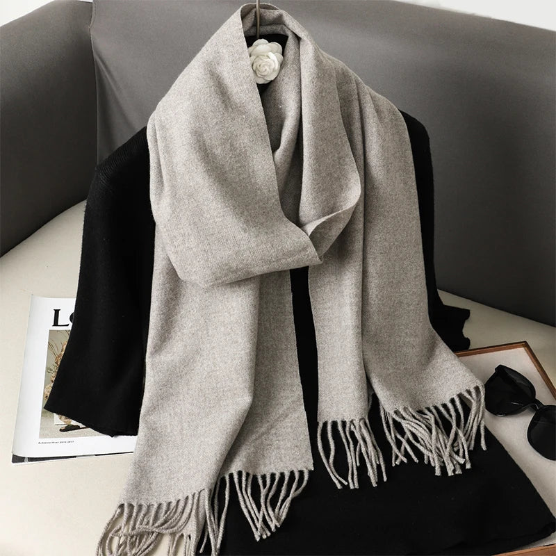 Luxury Cashmere Winter Scarf - Women's Warm Hijab, Pashmina Shawl & Fashionable Wrap