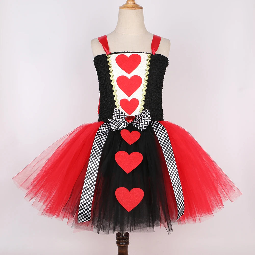 Queen of Hearts Costume Girl Carnival Party