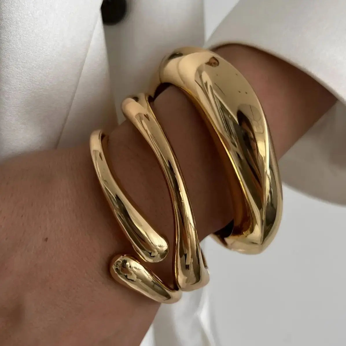 Vintage Hip Hop Cuff Bangles – Punk Metal Bracelets for Women & Men
