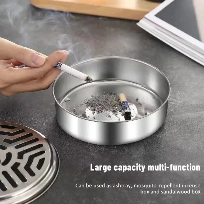 Mosquito Coils Holder Stainless Steel Mosquito Coil Box With Cover Round