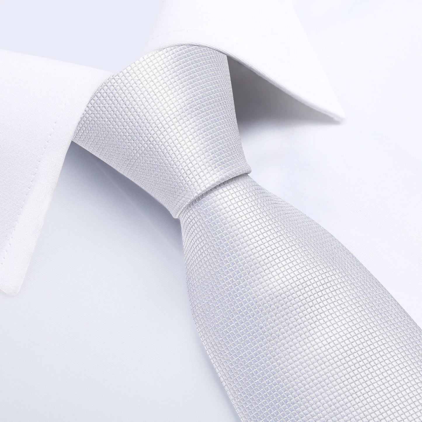 Solid White Polyester Ties for Men