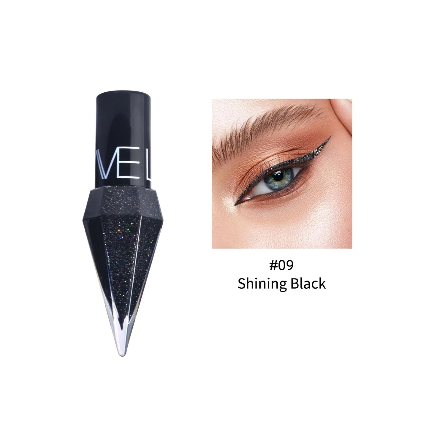 Waterproof Diamonds Eyeliner Eyeshadow Glitter Silver Rose Gold Color Shiny Sequins Eyeliner Eye Shadow Makeup Beauty Cosmetics