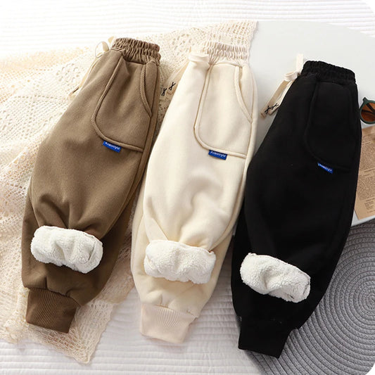 New Winter Thick Sweatpants For Girls And Boys