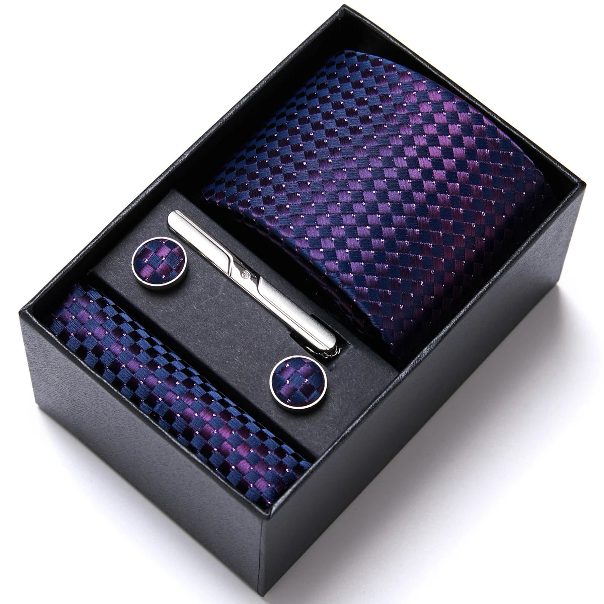 Top Quality Ties Hanky Cufflink Set In Gift Box