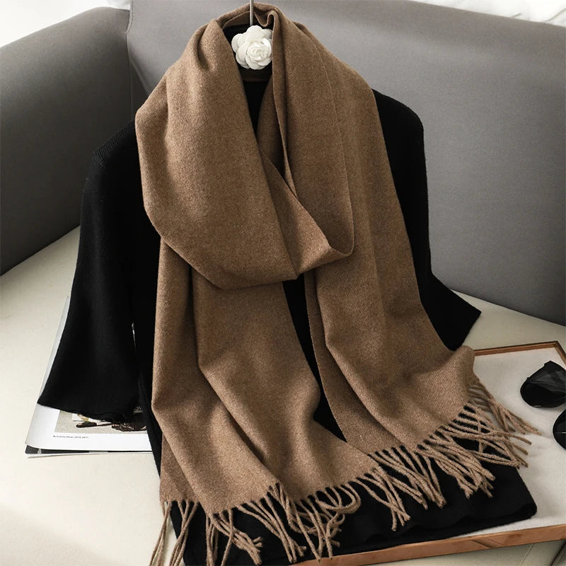 Luxury Cashmere Winter Scarf - Women's Warm Hijab, Pashmina Shawl & Fashionable Wrap