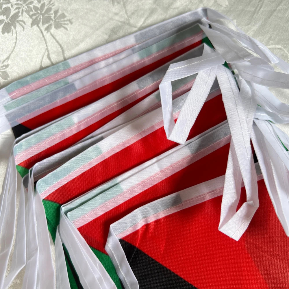 20pcs/set Palestine bunting flags 14x21cm tring Banner Buntings Festival Party Holiday Palestine flags