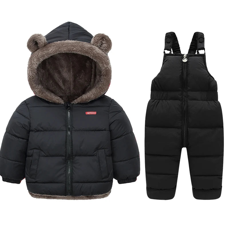 Winter Children Clothing Sets Lamb Fleece Coats + Down Pants Baby Thicken Warm 2Pcs Suit Kids Clothes Boys Girls Fashion Jackets