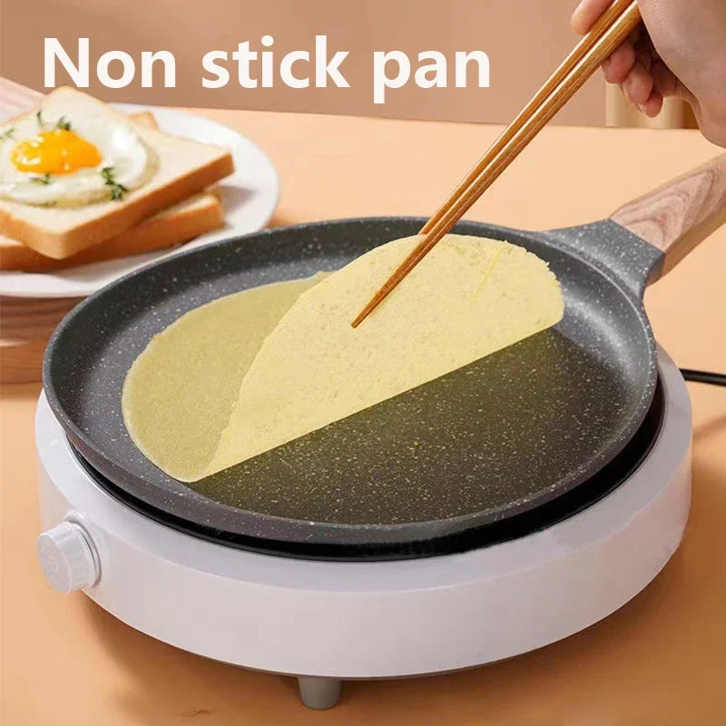 Pan Crepe Pancake Pan Nonstick Frying Pot with Wooden Handle Omelette Saucepan Cooking Steak Pan Kitchenware Induction Crepe Maker