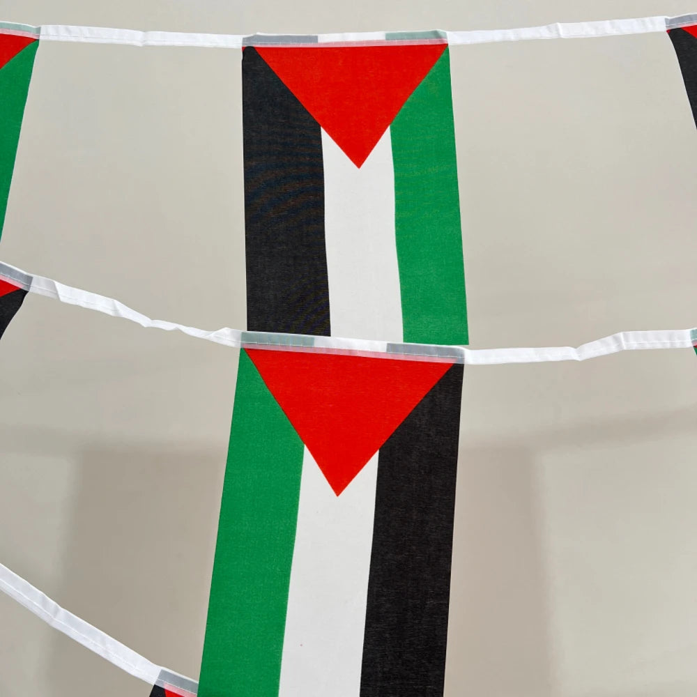 20pcs/set Palestine bunting flags 14x21cm tring Banner Buntings Festival Party Holiday Palestine flags