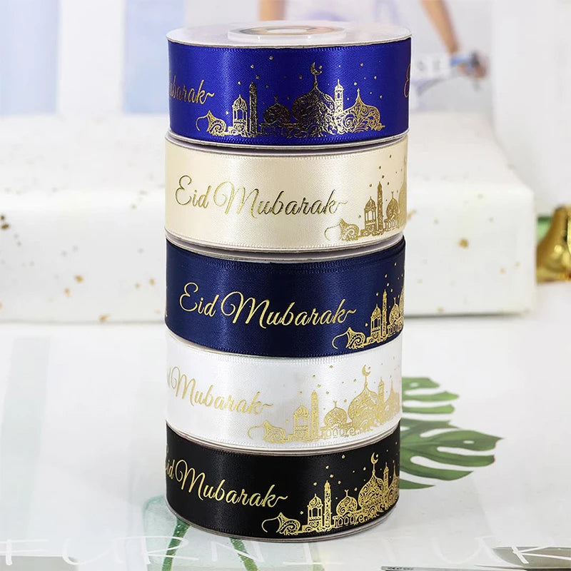 Eid Mubarak Ribbons Gift Wrap Satin