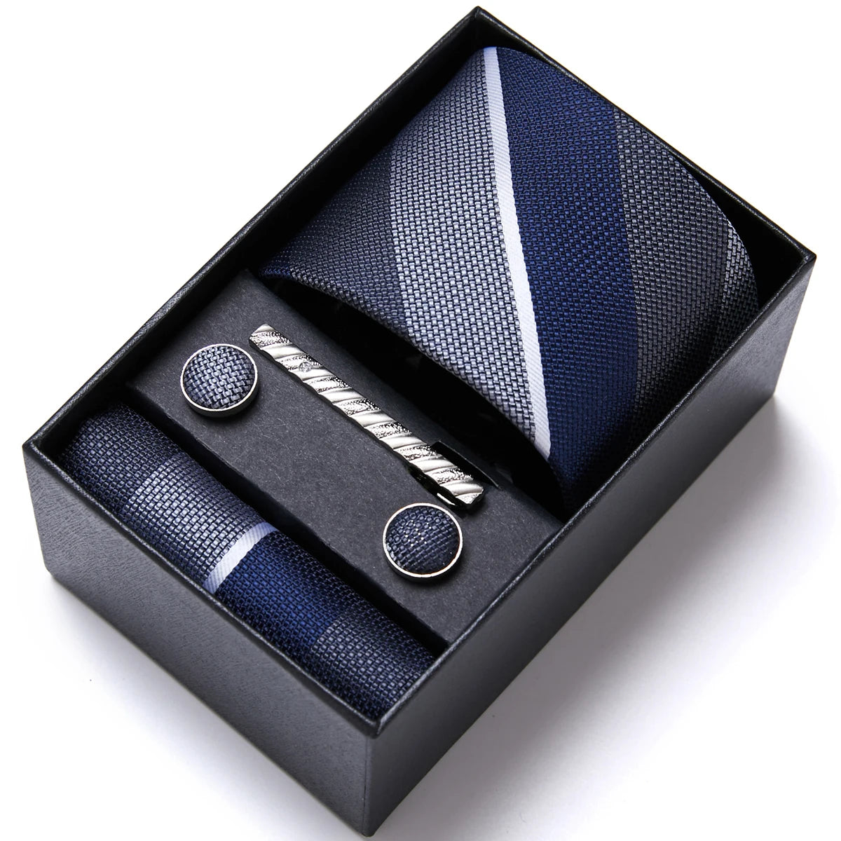 Top Quality Ties Hanky Cufflink Set In Gift Box