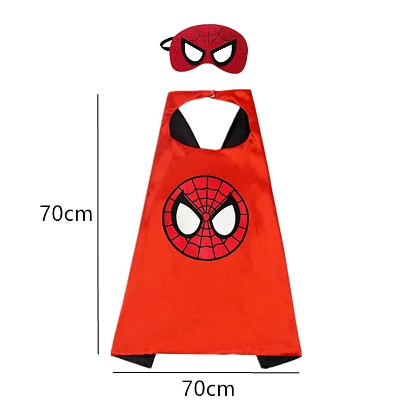 Cartoon Marvel The Avengers Cloak Toy Set Halloween Character Party Cosplay Costume Mask Cloak Kid Toys Captain America Mask Set