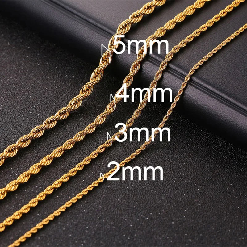 3-11mm Punk Stainless Steel Curb Link Chain Collar