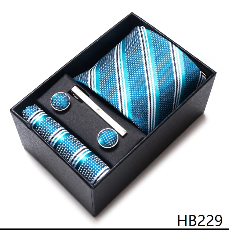 New Style Silk Wedding Gift Tie Pocket Squares Set